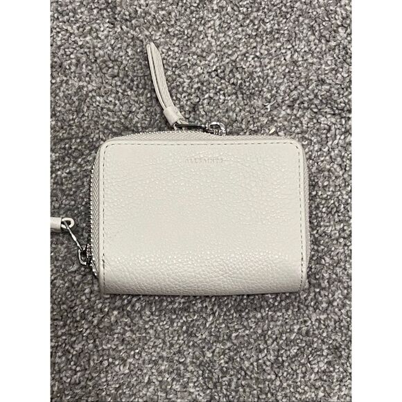 All Saints Women's Cream Fetch Leather Card Wallet NWOT - Picture 2 of 4
